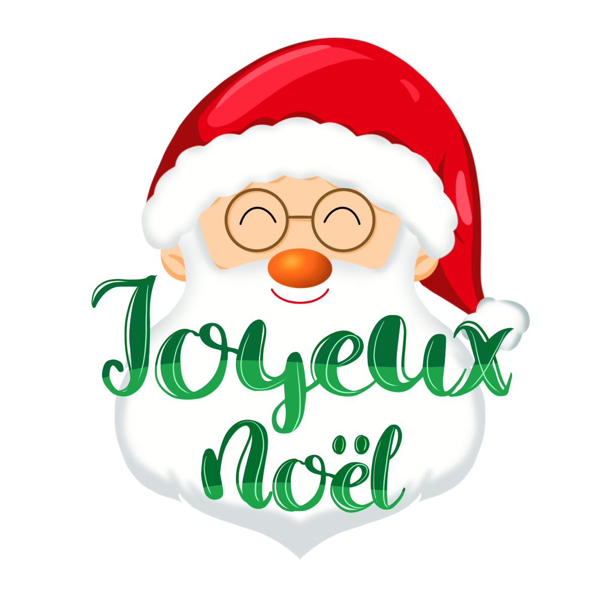 Christmas lettering lovely santa claus